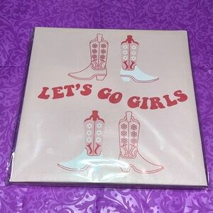 New Special Moments “Let's Go Girl” Western Boots Canvas Wall Art, Pink Cowgirl